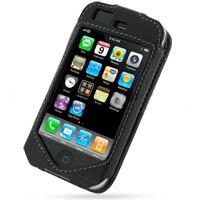 Apple iPhone 3G / 3GS PDair Leder Tasche - Schwarz